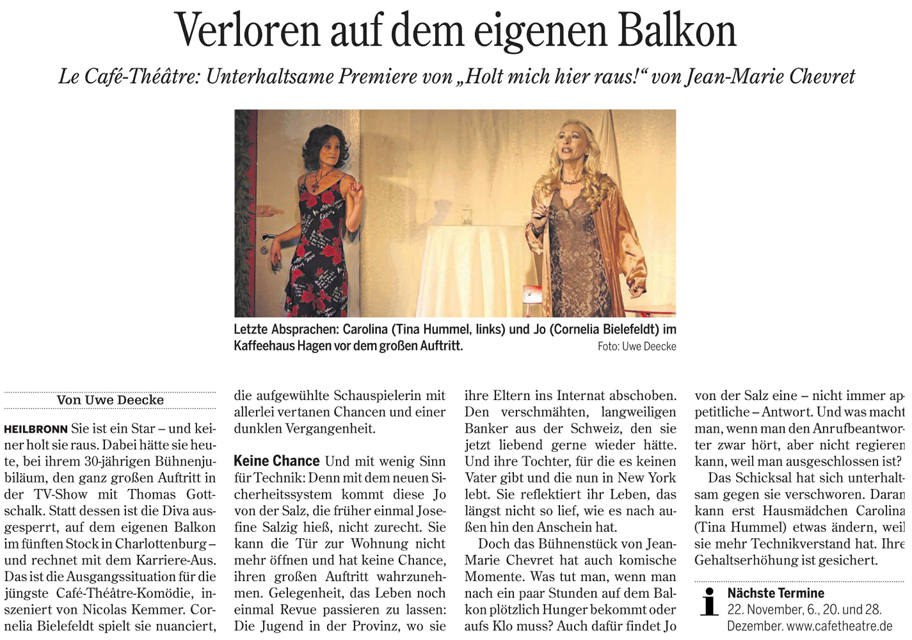 Heilbronner Stimme Auszug vom 20. November 2013